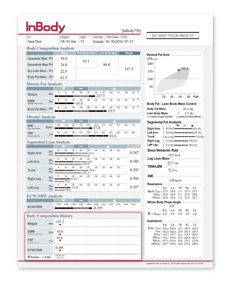 InBody-270-Ergebnisblatt
