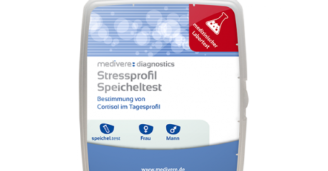 Medivere Stressprofil Test – Cortisol-Tagesprofil aus Speichel, für zu Hause