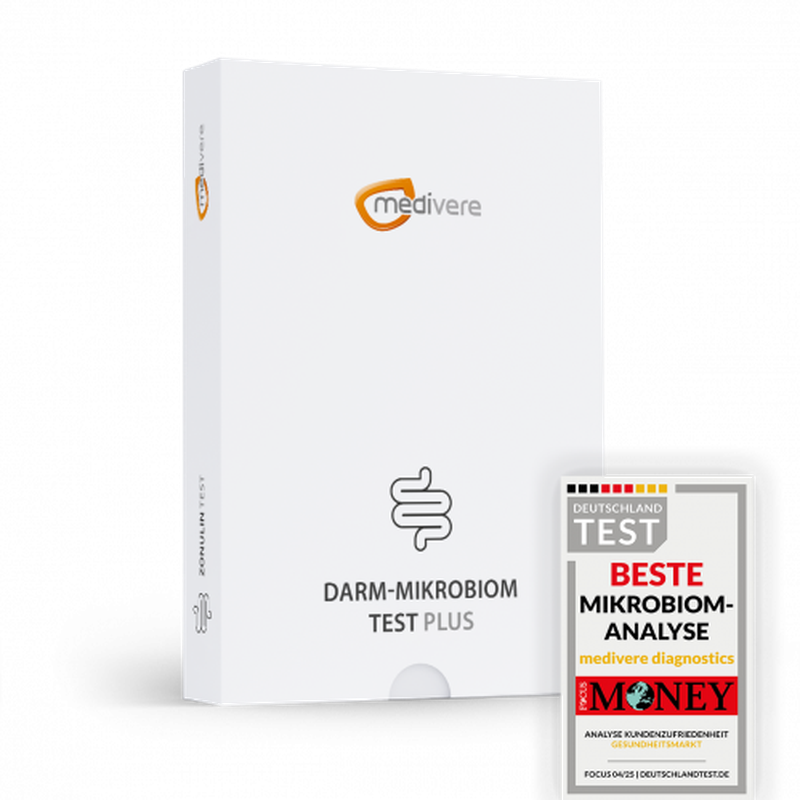 Medivere Darm-Mikrobiom Test Plus – Stuhlanalyse inkl. Zonulin, für zu Hause