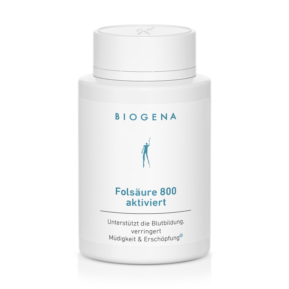 Biogena Folsäure 800 µg aktiviert – 120 Kapseln, Quatrefolic® & Extrafolate-S®