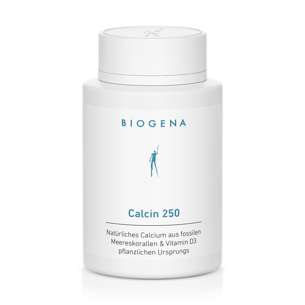 Biogena Calcin 250 – Calcium 250 mg mit Vitamin D3, 90 Kapseln